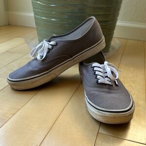 Vans Gray and White Canvas Classic Sneakers